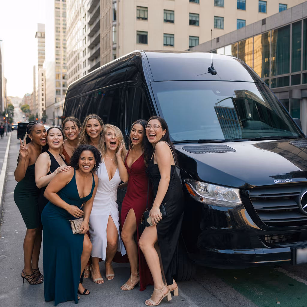 Bachelor and bachelorette party bus
