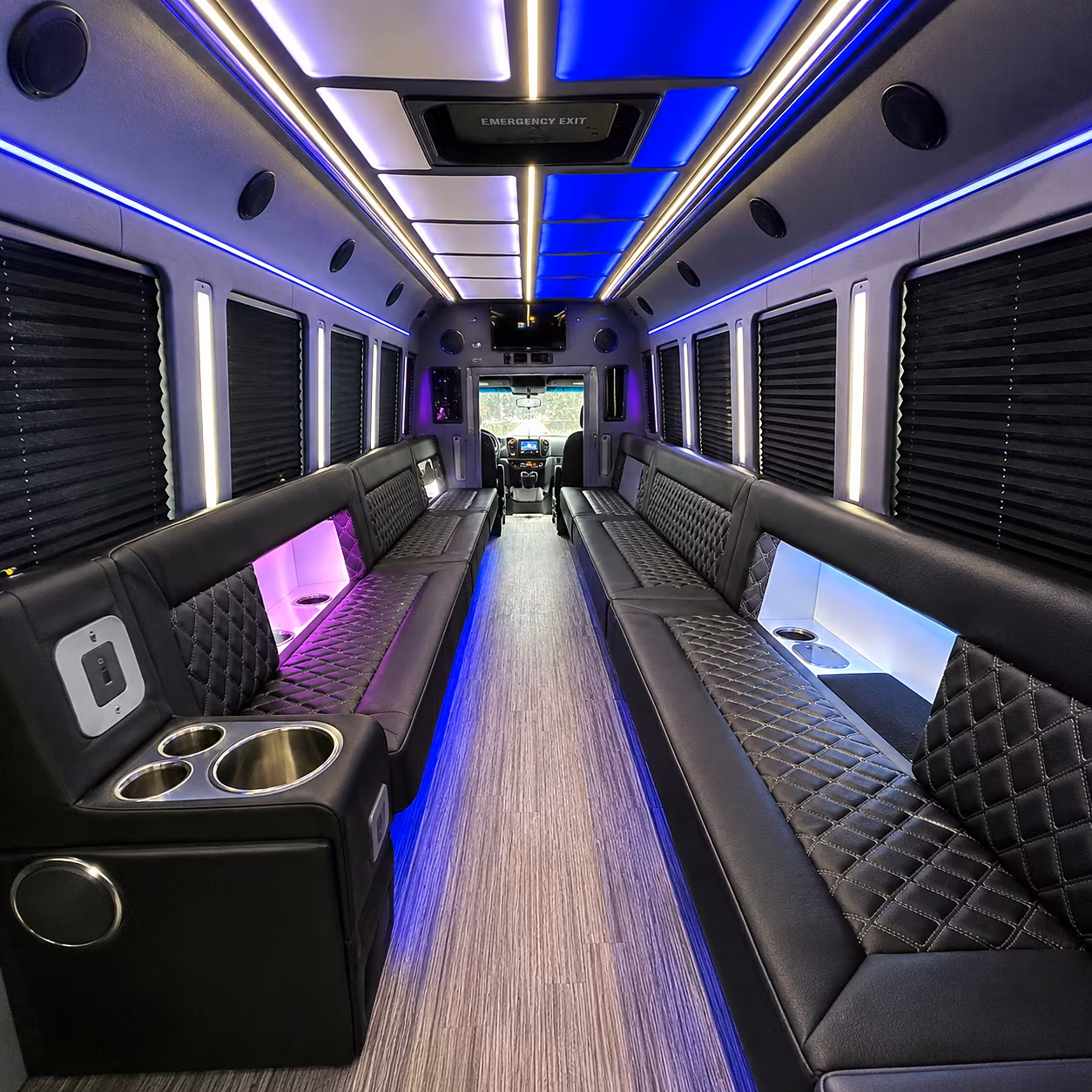 San Francisco Bachelor & Bachelorette Transportation party bus interior