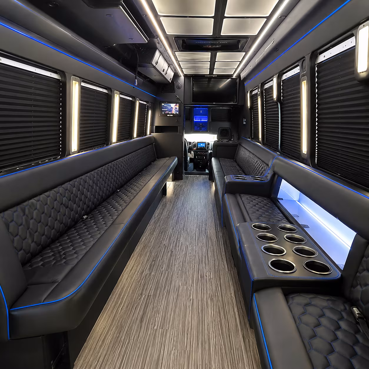 San Francisco Concert & Music Festival Transportation party bus interior