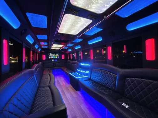 Vallejo 35 Passenger Party Bus Interior